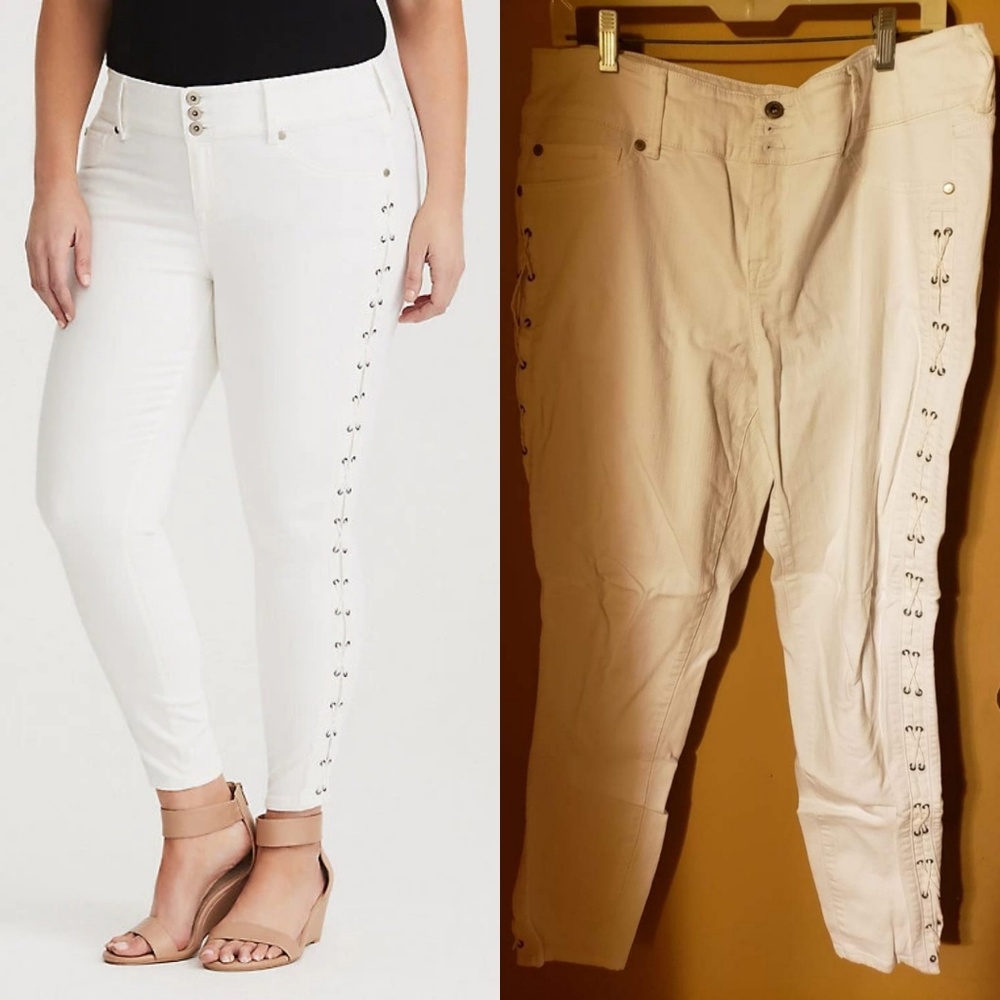 Torrid size 18XT white premium 3 button jeggings
